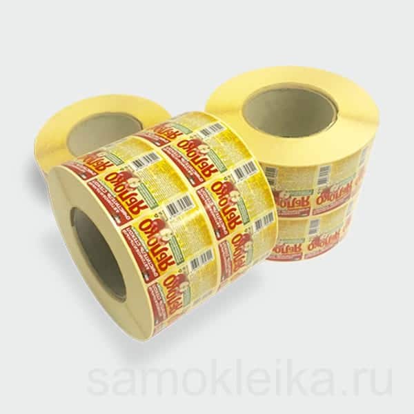 Печать этикеток на продукцию на заказ